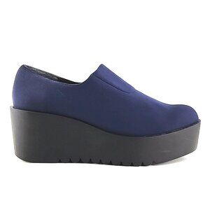 Donald Pliner Women's Cape Blue Black Wedge Platform Shoes 7.5M